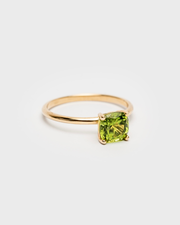 Solitario Peridoto cushion