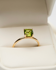 Solitario Peridoto cushion