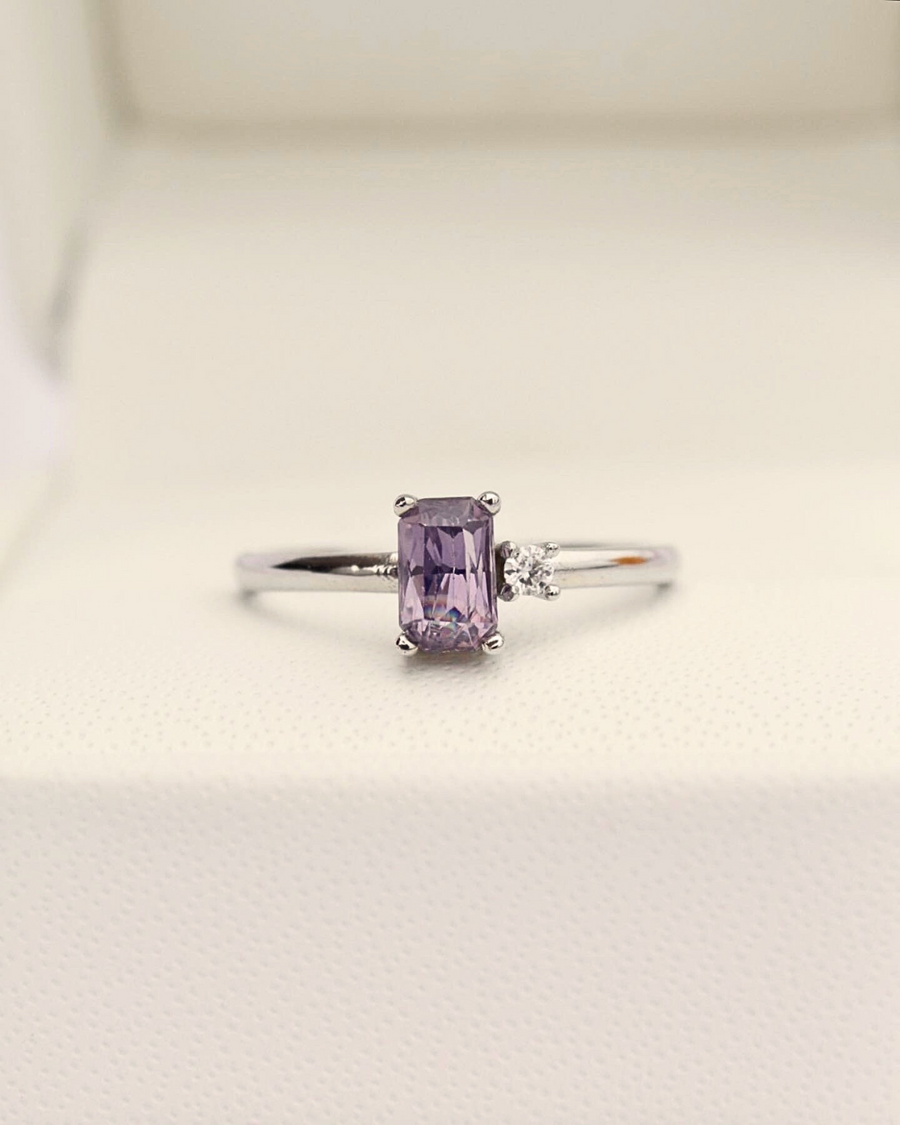 Espinela y Diamante/Moissanita