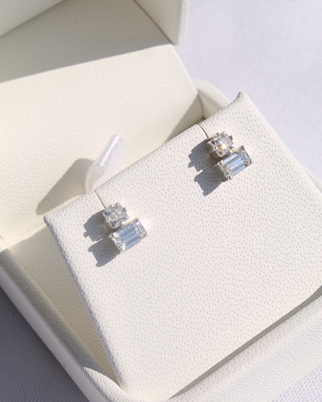 Aretes Dúo de Diamantes/Moissanitas — foto 2