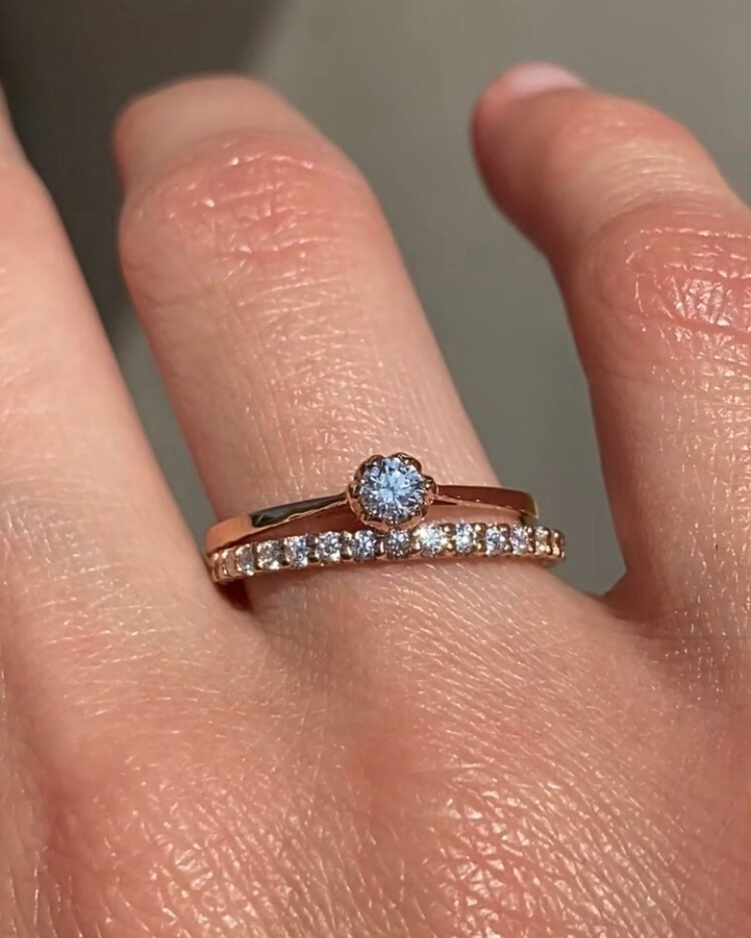 Solitario Diamante/Moissanita Asscher — foto 1