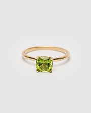 Solitario Peridoto cushion