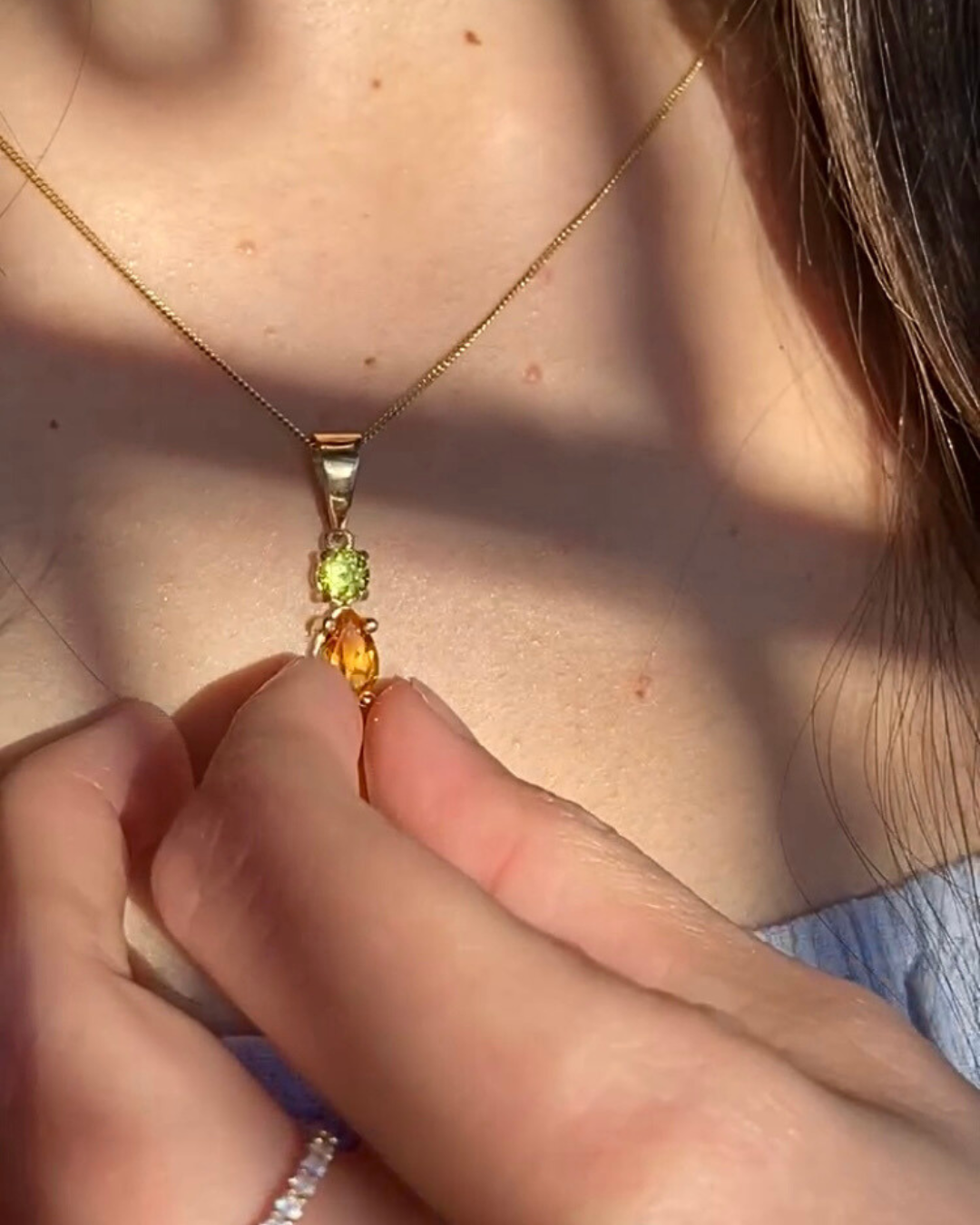 Dije peridoto y citrino — foto 4