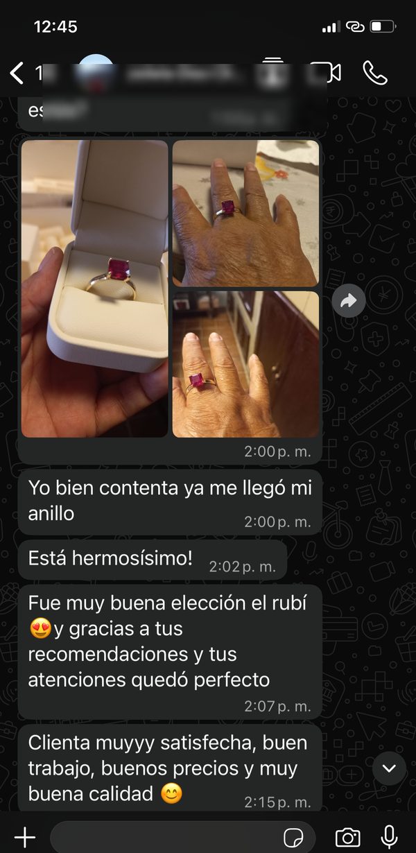 Mensaje de una clienta de 79 & Dos
