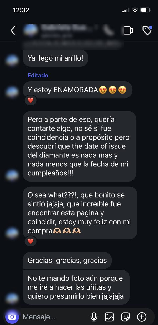 Mensaje de una clienta de 79 & Dos