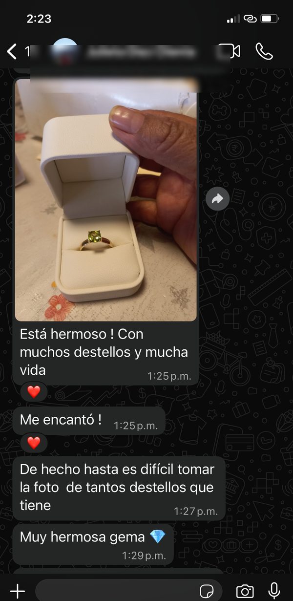 Mensaje de una clienta de 79 & Dos